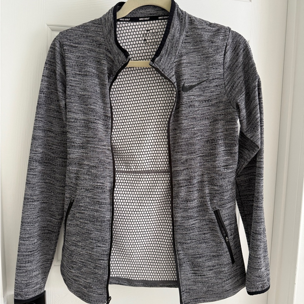 Nike Gray Bomber Jacket Lightweight Performance Design
